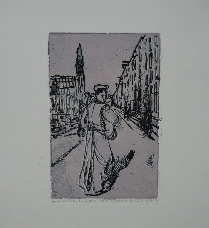 Daniel Tavenier - gesigneerde ets (proefdruk) - Naar Breitner: Omkijken - 2005 kopen? Bied vanaf 1!