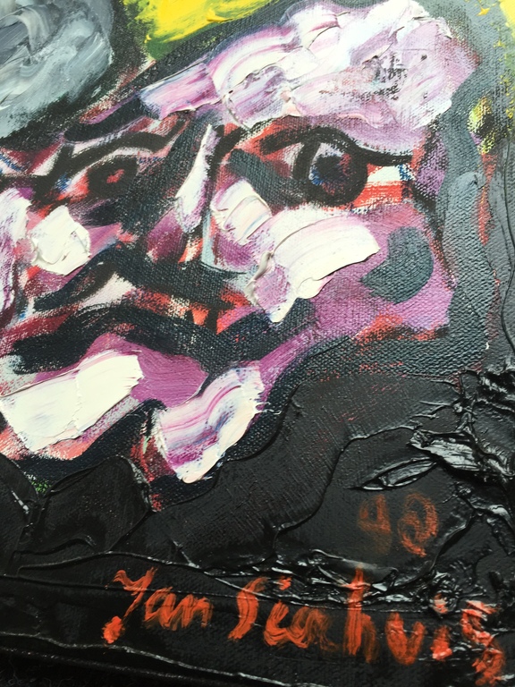 JAN SIERHUIS ( CoBrA ) olieverf op linnen Langs het noordzeekanaal 1998 kopen? Bied vanaf 1!