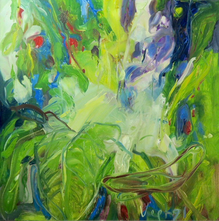 Hennie van der Vegt: Acryl op doek, Bloemen - Ingelijst (Groot) kopen? Bied vanaf 200!