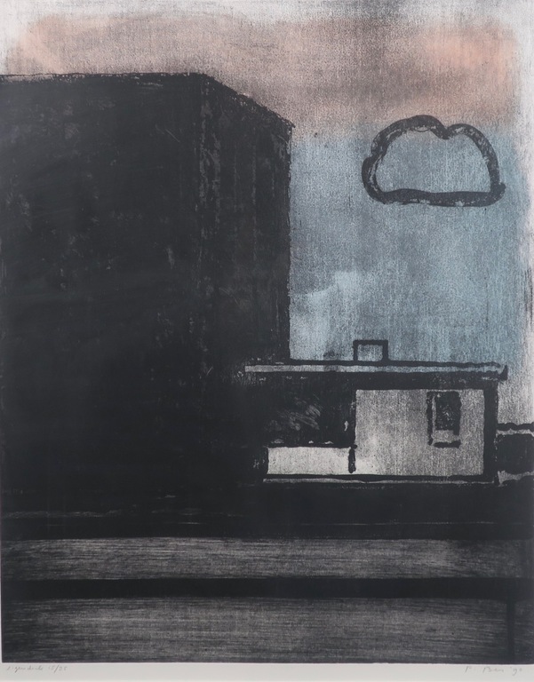 Peter Bes: Ets, Stad - Ingelijst verkocht voor € 40!