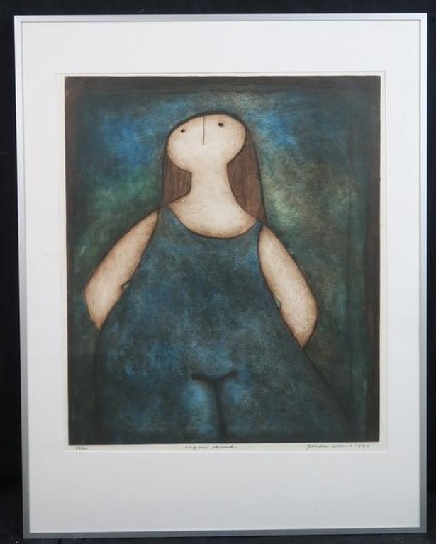 Gerda Smit: Ets, Meisje - Ingelijst  kopen? Bied vanaf 70!