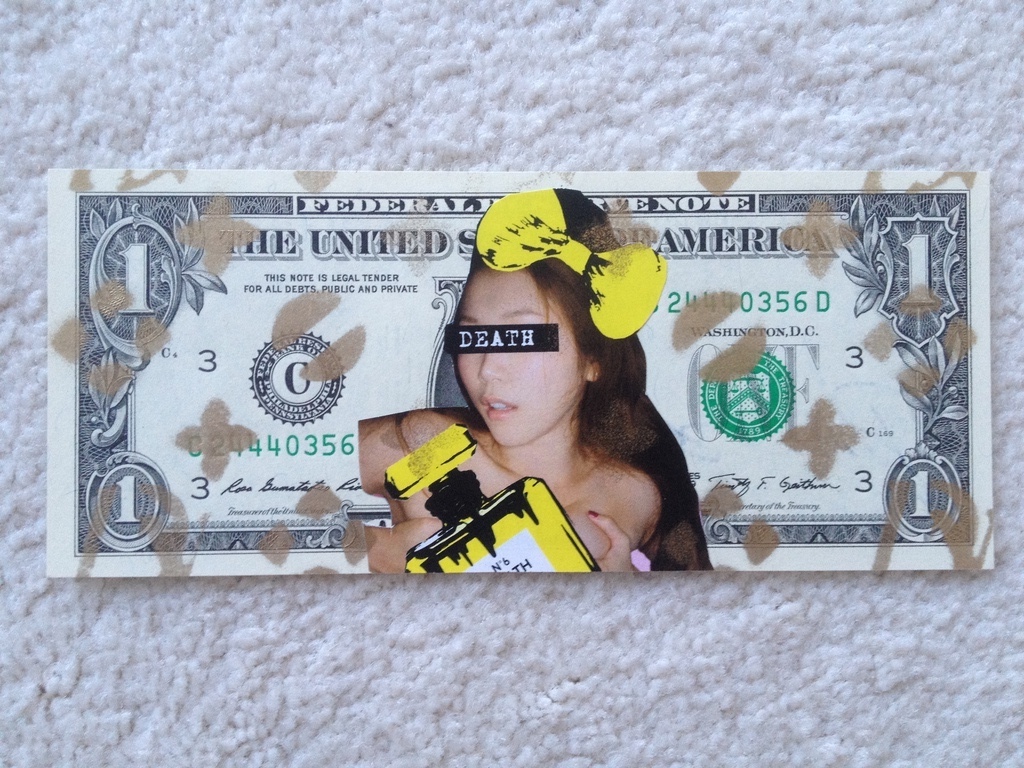 DEATH NYC, 1 Dollar biljet, 'USD $ 1 Girl No. 6 Y' uit 2013 kopen? Bied vanaf 1!