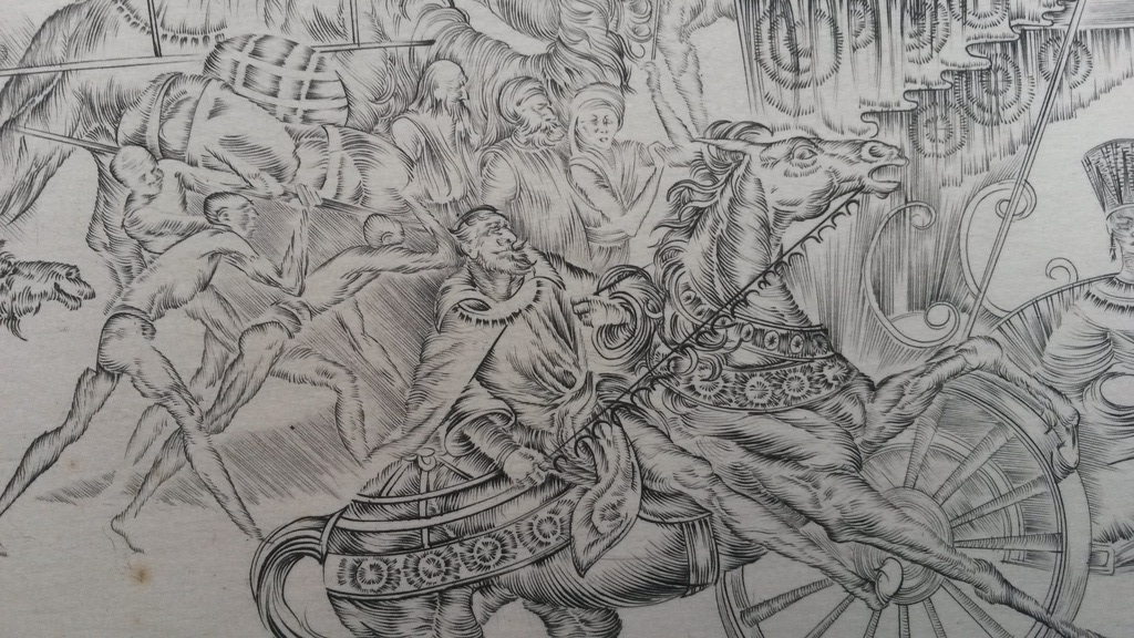 onbekende kunstenaar - Exotische optocht - ets kopen? Bied vanaf 1!