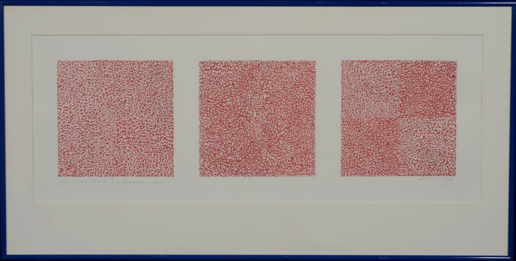 Wim Smits: Zeefdruk, Red, red, double red - Ingelijst verkocht voor € 35!