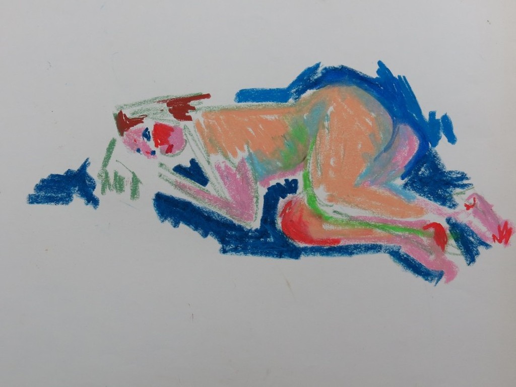 Juul Neumann: Twee tekeningen, liggend en zittend naakt  kopen? Bied vanaf 1!