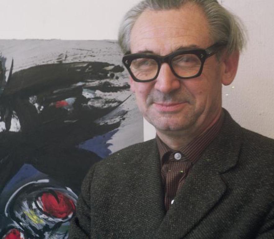 Anton Rooskens, kleurenlithografie, Compositie kopen? Bied vanaf 450!