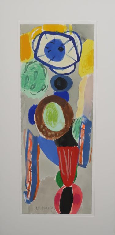 Jurjen de Haan: Gouache, Zonder titel verkocht voor € 50!