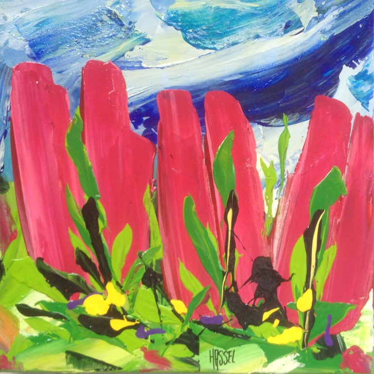 Ad van Hassel - Tulpen - Acrylverf op 3D doek (2) kopen? Bied vanaf 1!
