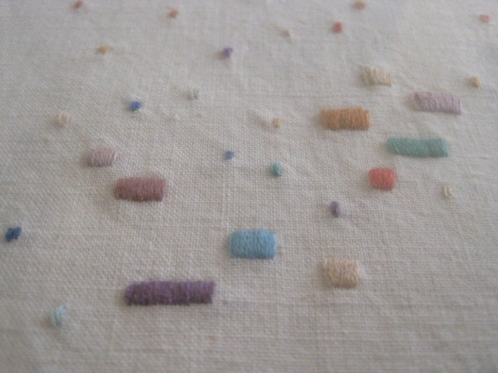 uniek relief borduurwerk op textiel "compositie" van Helene Briels (1954 -)  kopen? Bied vanaf 1!