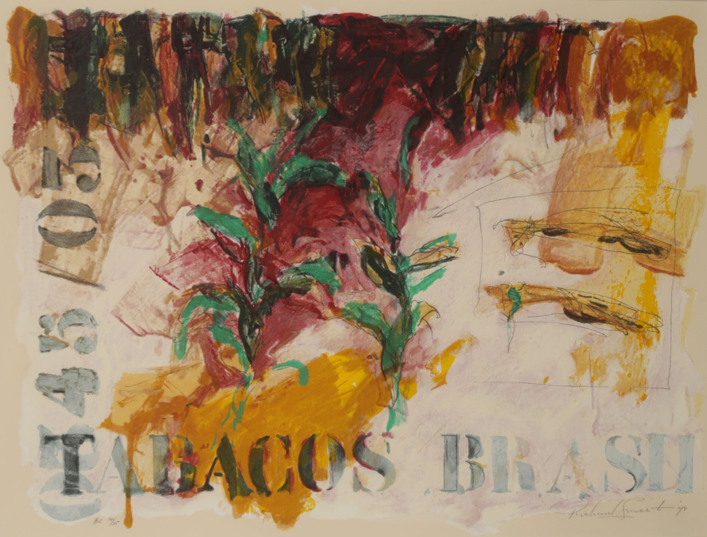 Richard Smeets: Zeefdruk, Tabacos Brasil - Ingelijst kopen? Bied vanaf 35!