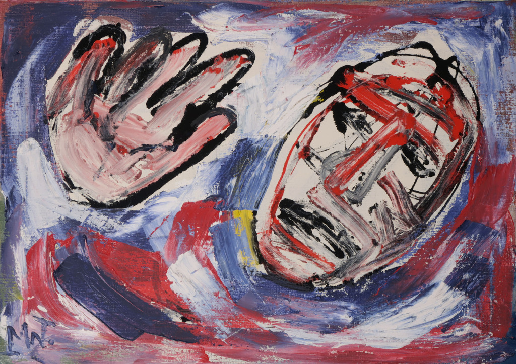 Martin van Wordragen: Olieverf op doek, Drenkeling - Ingelijst kopen? Bied vanaf 350!