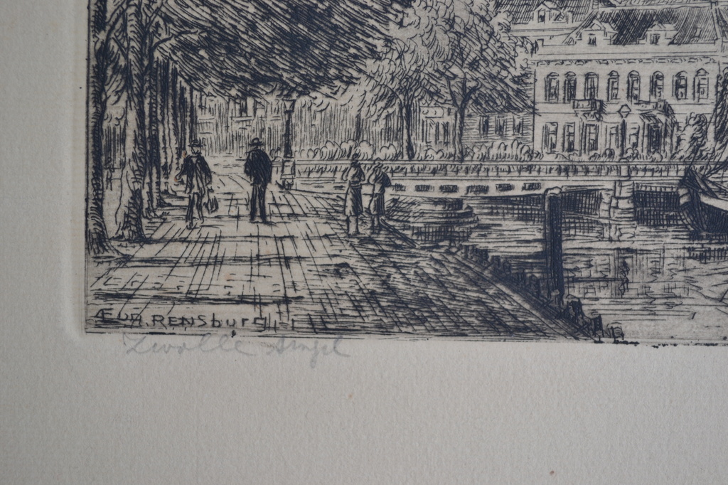 Eugene Rensburg (1872-1956) - Ets - Zwolle Singel kopen? Bied vanaf 10!