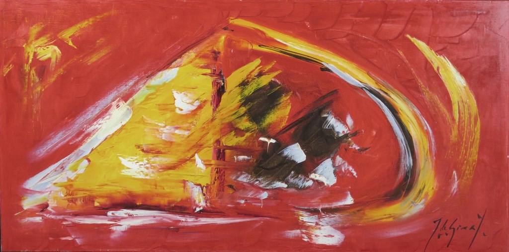 Jochem de Graaf: Olieverf op doek, Vuurdoop (groot) kopen? Bied vanaf 1!