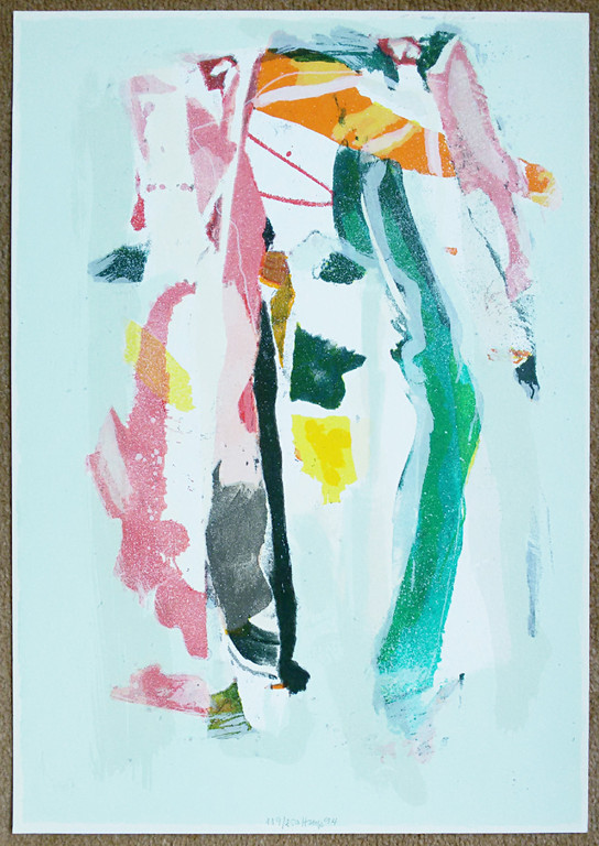 Hans Meyer Petersen - Abstracte compositie, zeefdruk kopen? Bied vanaf 1!