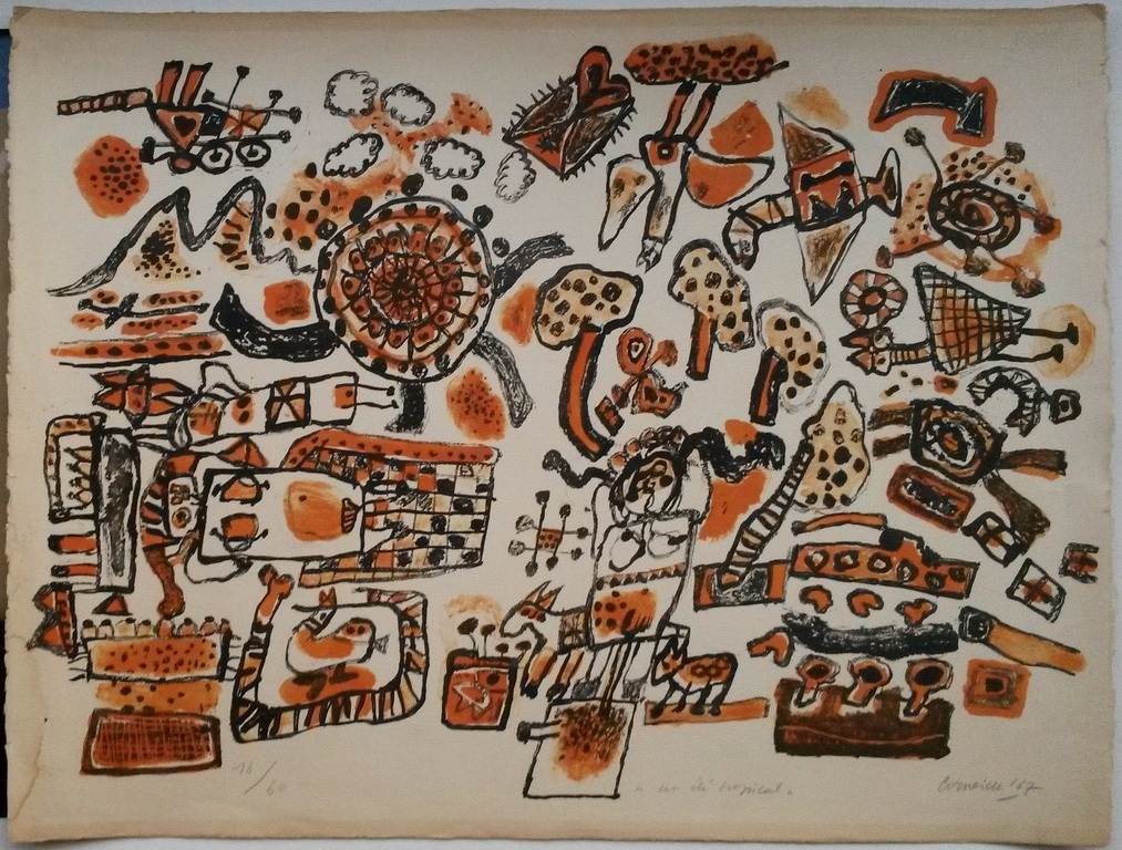 Corneille, "Un été tropical", gesigneerde lithografie, oplage 60, 1967 kopen? Bied vanaf 225!
