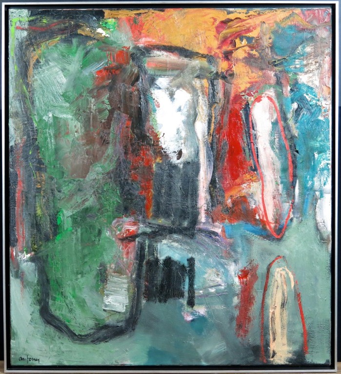 Antony de Baat: Olieverf op doek, Weerspiegeling - Ingelijst (Groot) verkocht voor € 250!