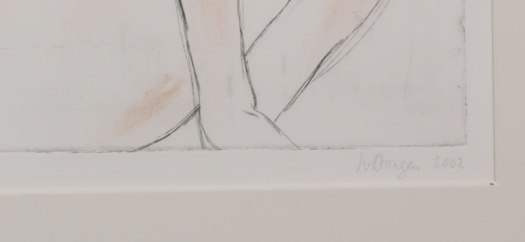 Iris van Dongen: Handbewerkte Ets en Collage, Wit - Ingelijst kopen? Bied vanaf 20!