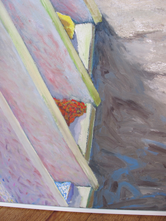 olieverf uit de 70-er jaren van Wim Jonkman, getiteld: Invalshoek kopen? Bied vanaf 1!