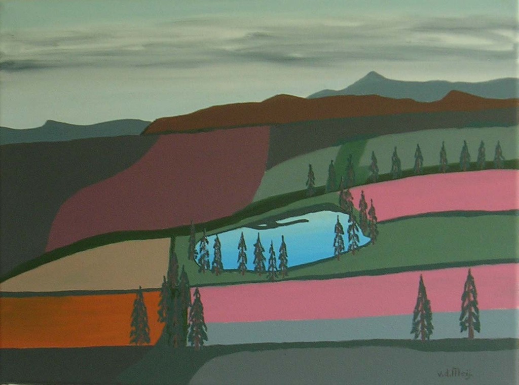 Hein van der Meij,:Olieverf,:Bergmeer 3. kopen? Bied vanaf 50!