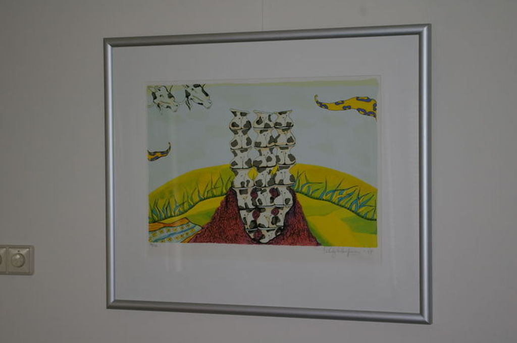 'Stapel op koeien' - gesigneerde zeefdruk - oplage 120 ex. -1997 kopen? Bied vanaf 1!