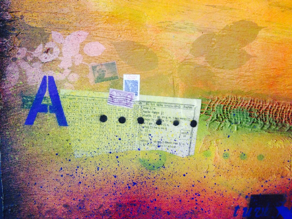 Theo koster, gemengde techniek, fly me to the moon kopen? Bied vanaf 1!