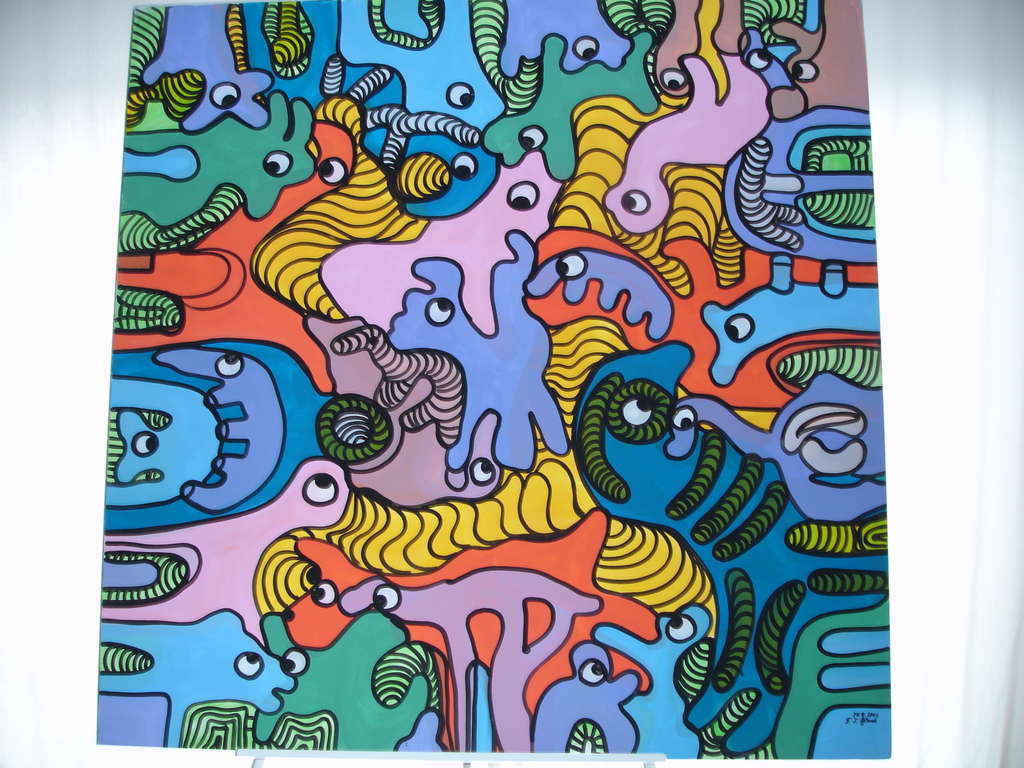 Franz J. Blank. Acryl op canvas verkocht voor € 150!