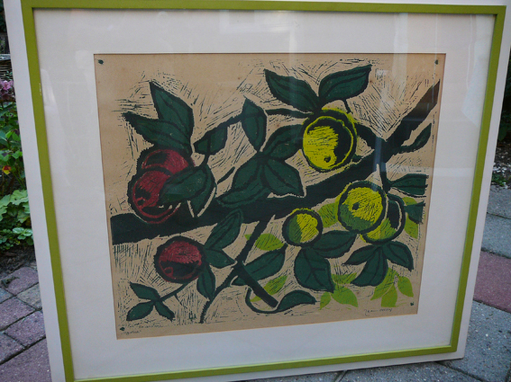 Jeanne Bieruma Oosting: 'Appeltak' -linoleumsnede- kopen? Bied vanaf 145!