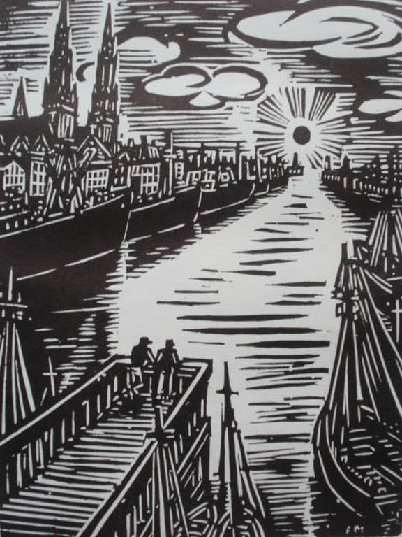 FRANS  MASEREEL  "Aan de Maas"  HOUTSNEDE  1964 kopen? Bied vanaf 7!