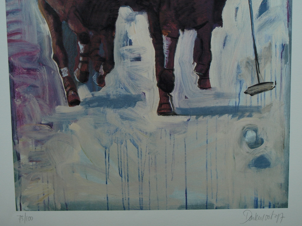 Peter Donkersloot : Litho – Paarden en Polo – gesigneerd - 1997 kopen? Bied vanaf 1!