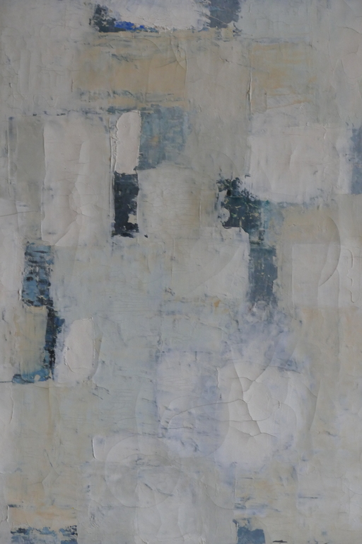 Trees Suringh: Compositie in wit 4. Olieverf op doek. kopen? Bied vanaf 95!