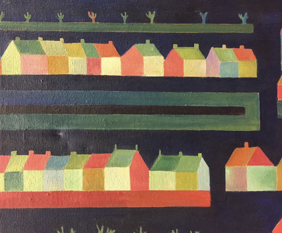 Dirk Breed: Olieverf op doek, Huizen - Ingelijst kopen? Bied vanaf 850!