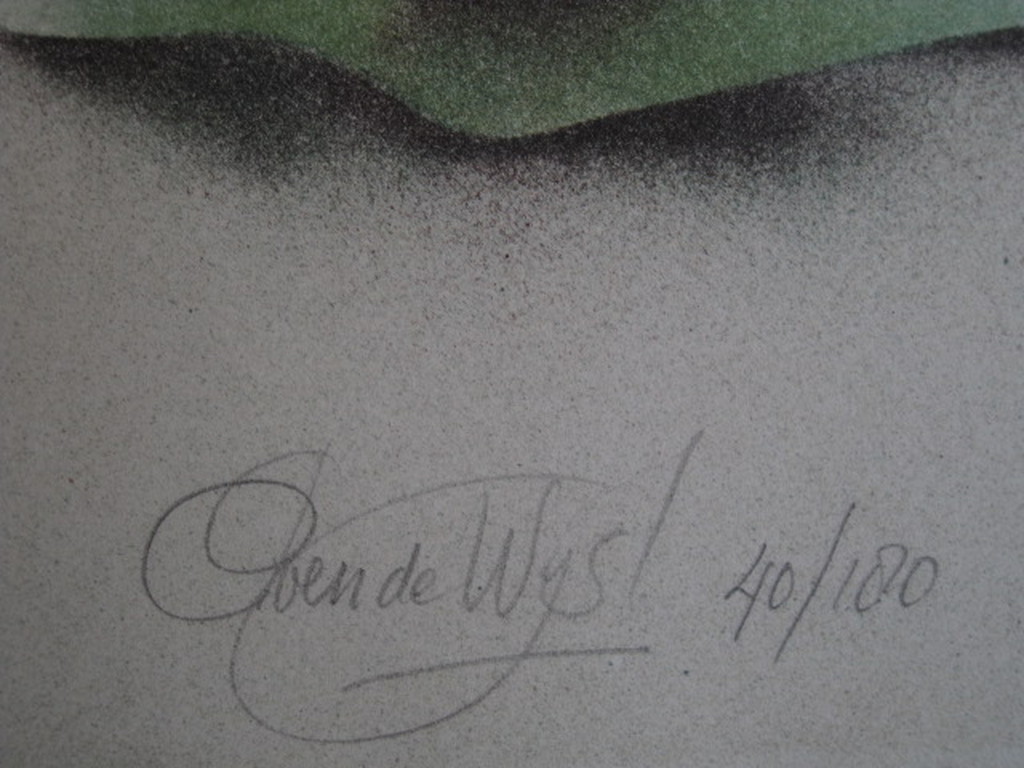 Groot Realistisch werk van Poen de Wijs (1948-2014) Lithografie "Song of Songs"  kopen? Bied vanaf 1!