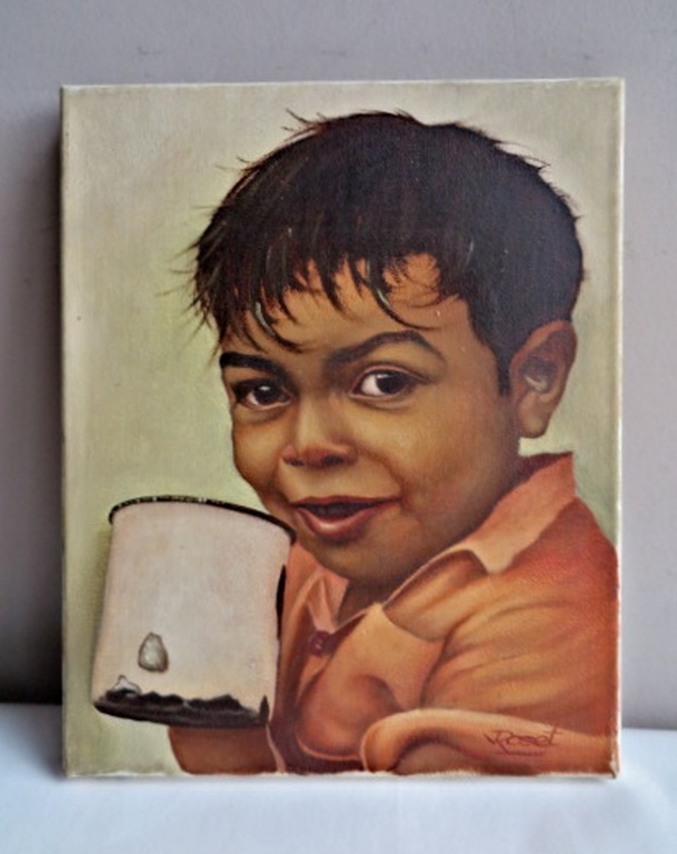 Portret van Spaans jongetje - olieverf op doek - signering onduidelijk  kopen? Bied vanaf 1!