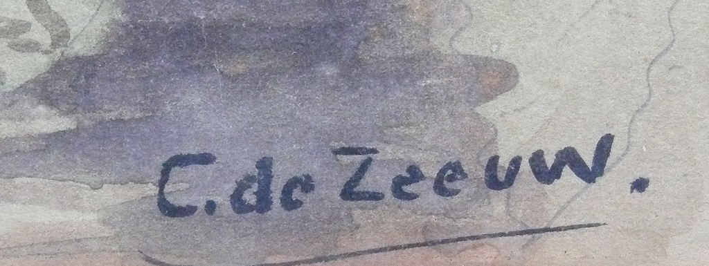 Adriaan C. Terhell (onder pseudo C. de Zeeuw): Aquarel De Domtoren te Utrecht kopen? Bied vanaf 125!