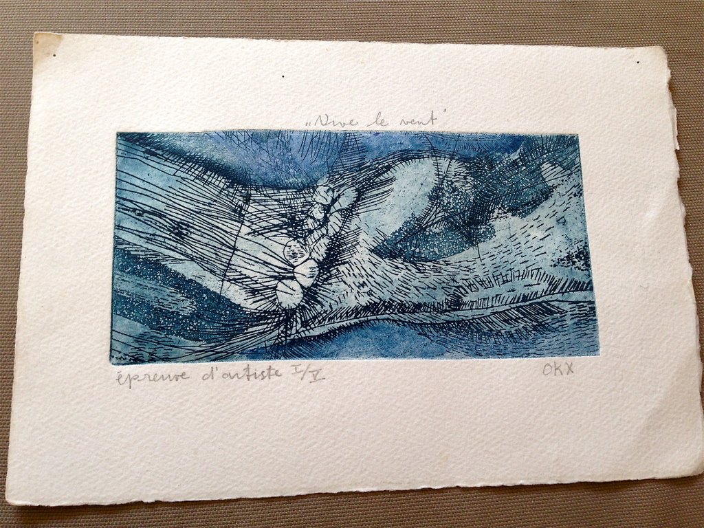 Kees Okx, Ets/ Aquatint, Vive le Vent kopen? Bied vanaf 40!