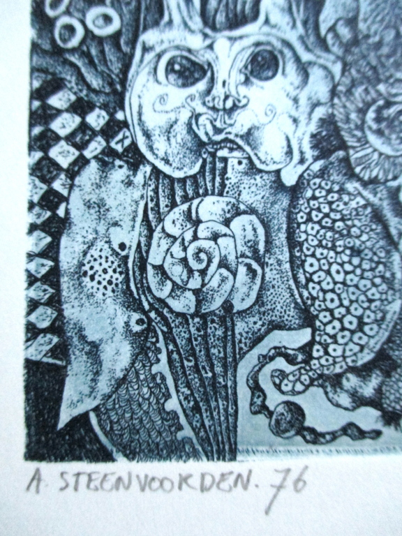 LAATSTE KEER: Ab van Steenvoorden, ets 1976  kopen? Bied vanaf 35!