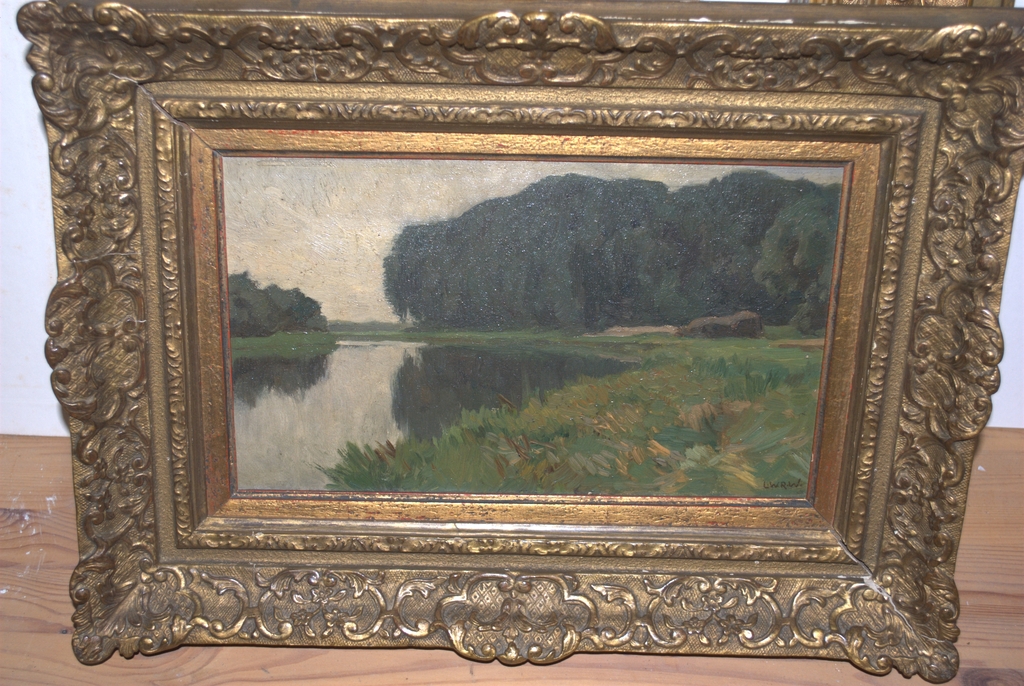 Waterlandschap - olieverf op paneel, gesigneerd  kopen? Bied vanaf 250!