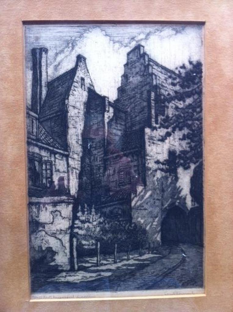 Louis Heijmans, genummerde ets, Kuiperspoort te Middelburg kopen? Bied vanaf 1!