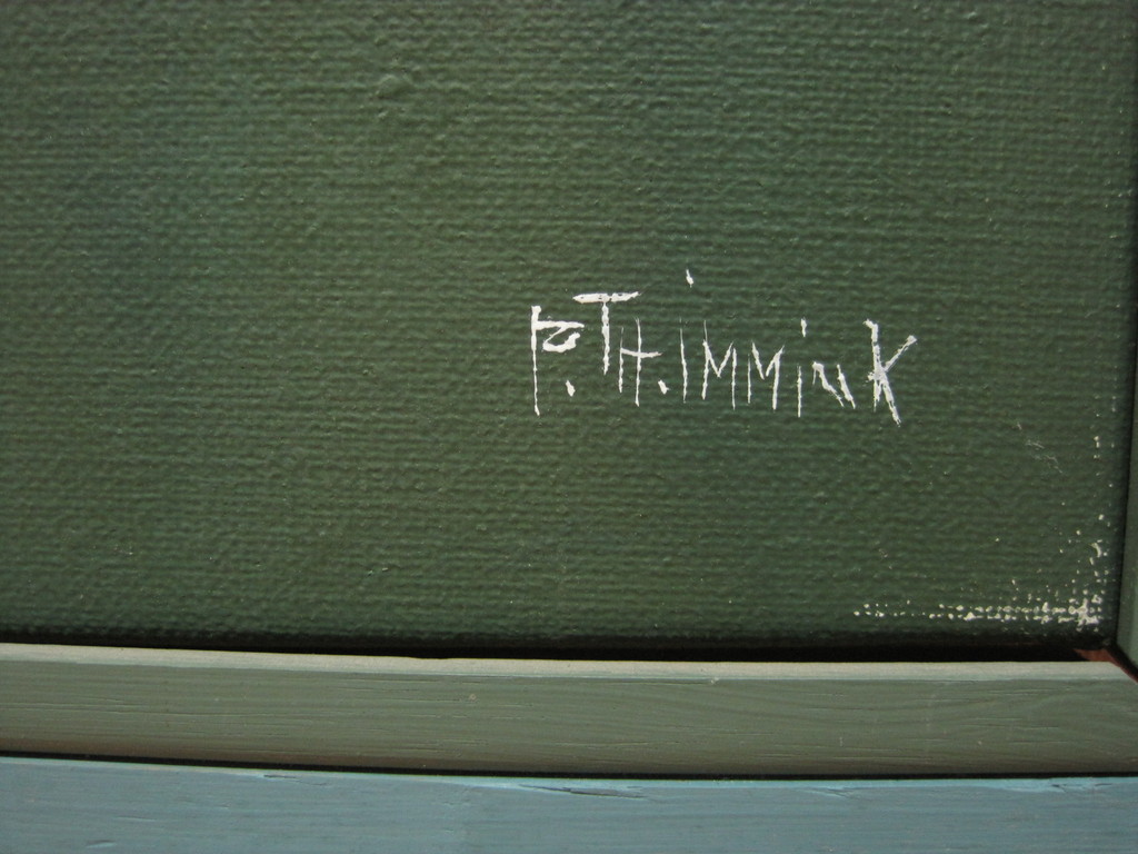 Bob Immink  1930-1989 olieverf "landschap Waterland (NH) " ca 1970 gesigneerd kopen? Bied vanaf 1!