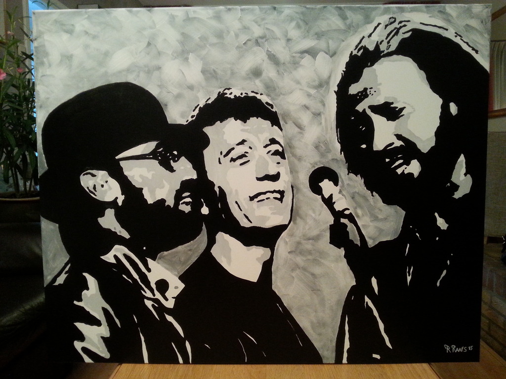 Op canvas DOEK pOP aRT schilderij van de bee gees kopen? Bied vanaf 45!