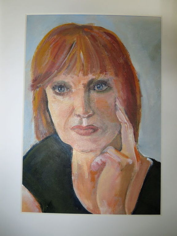 Portret Liesbeth List - Acryl op canvas - in wit houten lijst kopen? Bied vanaf 1!