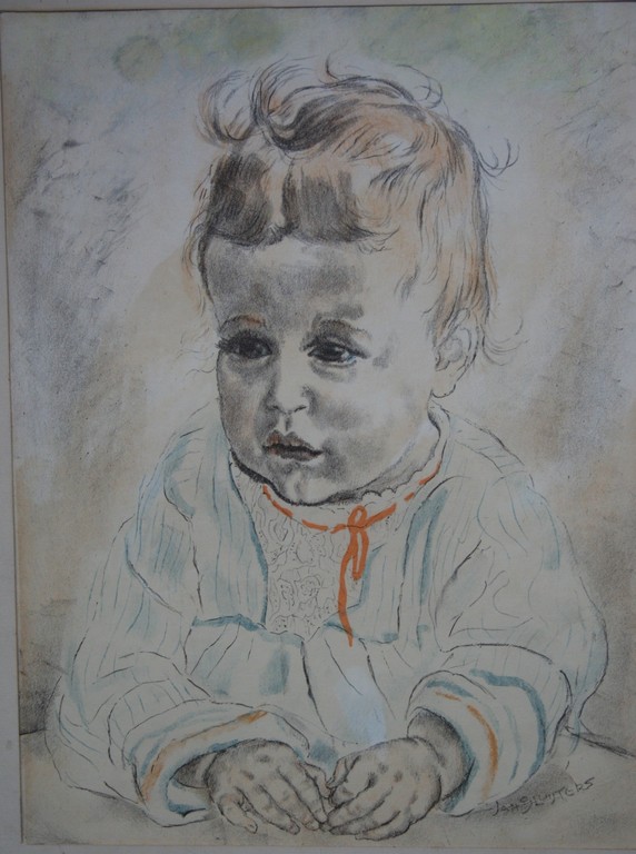 Jan Sluijters, Kleurenlitho, kinderportret kopen? Bied vanaf 75!