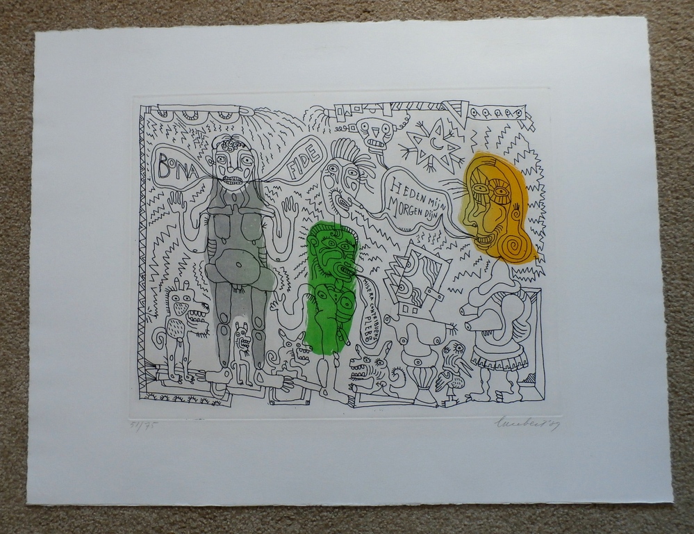 Lucebert - kleurenets/ aquatint: "Heden mijn, morgen dijn" - 1989 kopen? Bied vanaf 275!