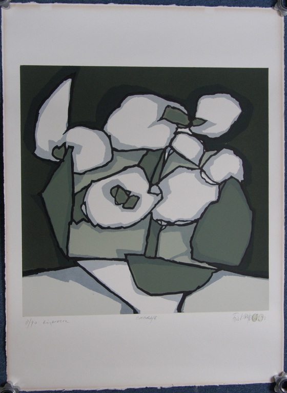 Fon Klement: Boardsnede, potlood gesigneerd verkocht voor € 160!