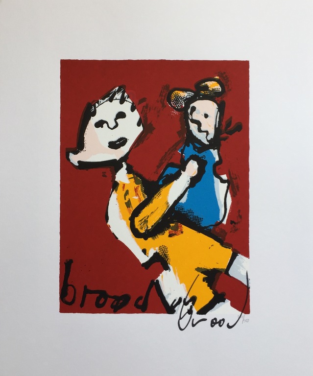 Herman Brood - Hand gesigneerde zeefdruk: Moeder en kind kopen? Bied vanaf 1!
