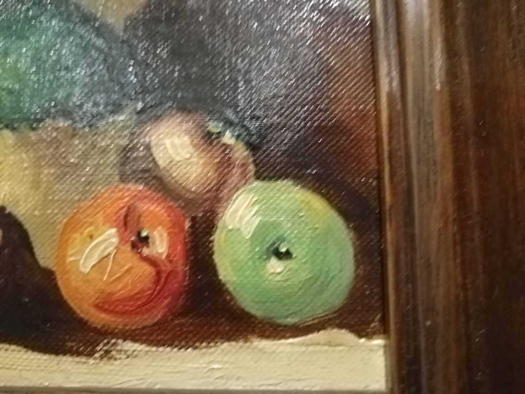 onbekend kunstenaar - olieverf op paneel - stilleven vaas met fruit  kopen? Bied vanaf 15!