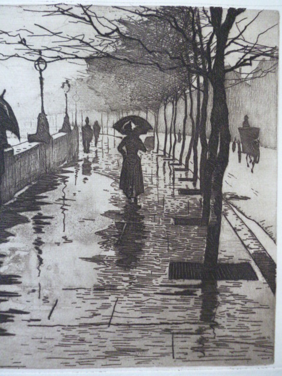 Willem Witsen - ets - Regen, Thames embankment, Londen kaufen? Bieten Sie von 1775!