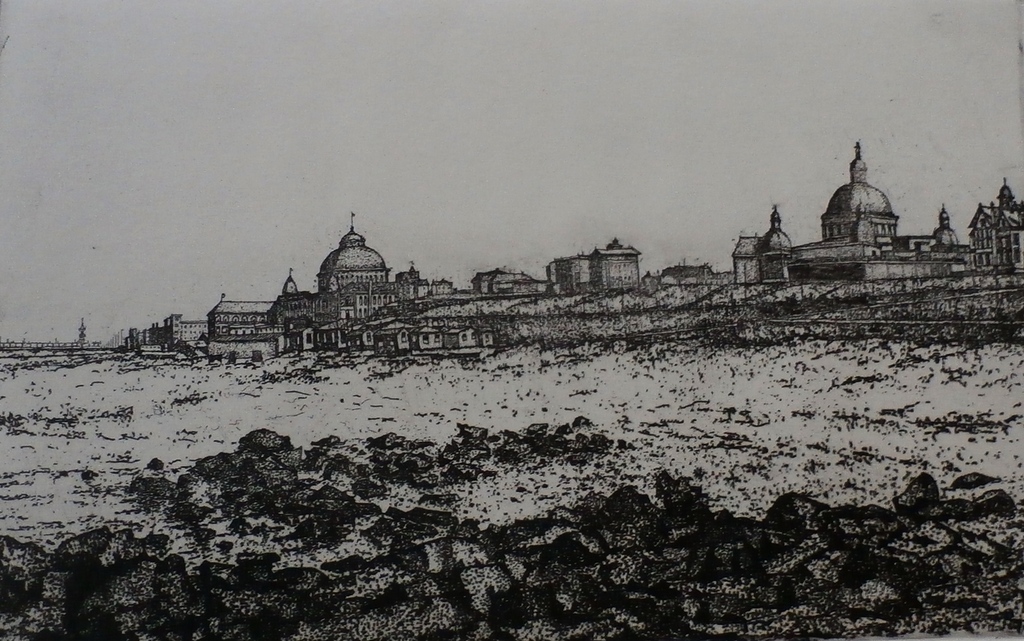 Willem Minderman - ets: Scheveningen verkocht voor € 50!