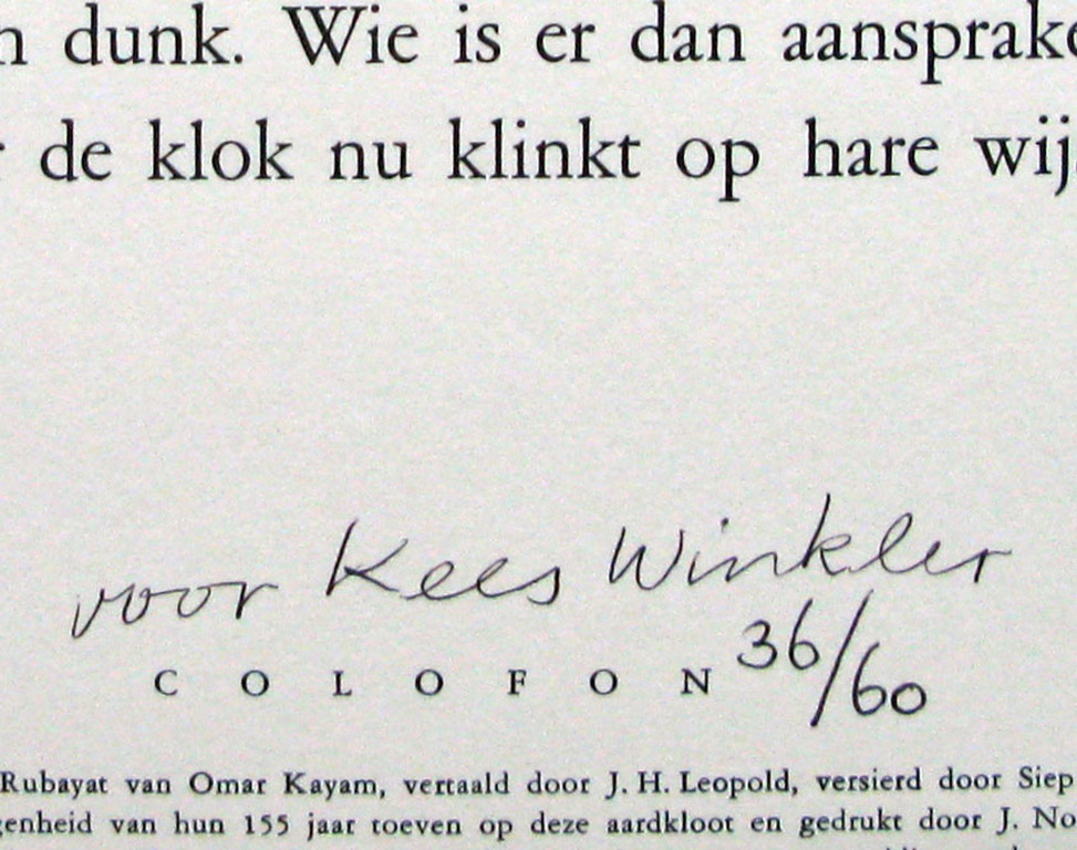 Siep van den Berg - Rijmprent OmarKayam kopen? Bied vanaf 1!