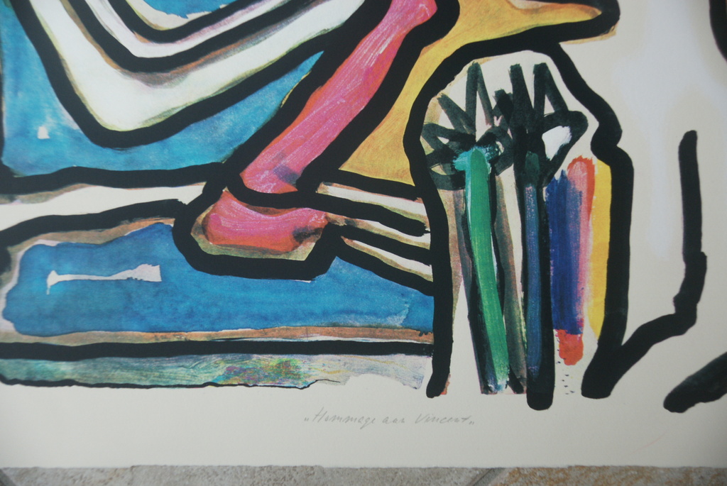 Herman Krikhaar - Herman Krikhaar - Hommage aan Vincent - litho - oplage: 90 ex. laatste kans! kopen? Bied vanaf 1!